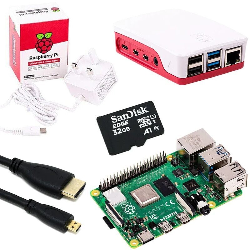 Raspberry Pi® Essentials Kit Raspberry Pi® 4 B 2 GB 4 x 1.5 GHz avec  alimentation, avec boîtier – Conrad Electronic Suisse
